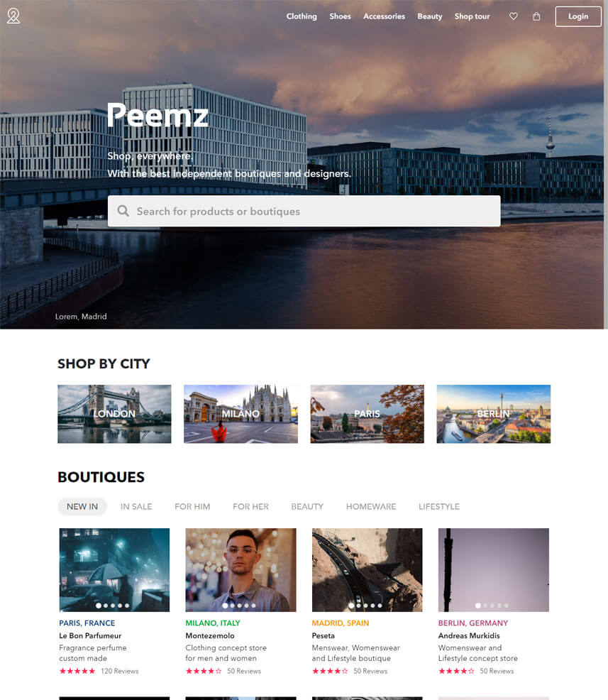 Webredone web design & development - Peemz homepage image