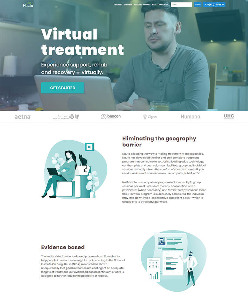 webredone web design and development agency nuliferecovery redesign image 1