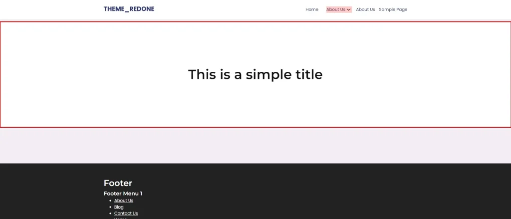 theme redone simple title block example frontend - webredone