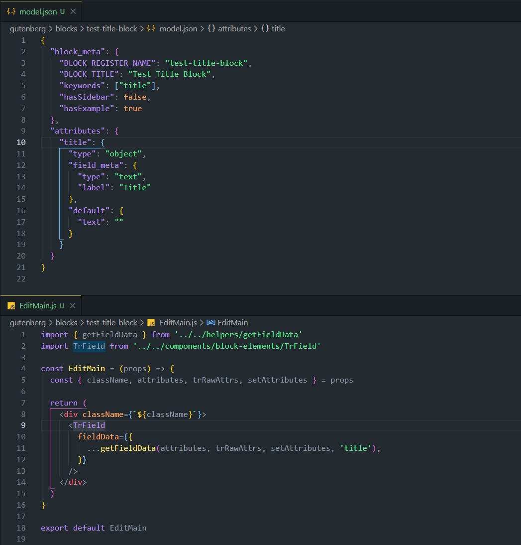 theme-redone EditMain.js custom code example